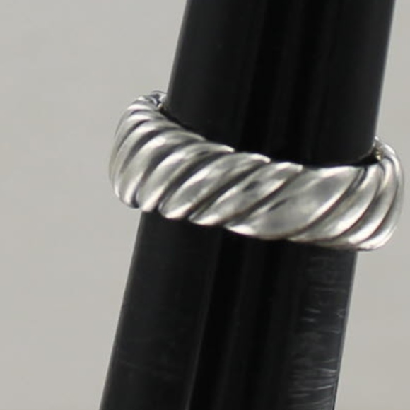 SOLD-David Yurman Silver Gold Belt Buckle Band - Picture 6 of 7